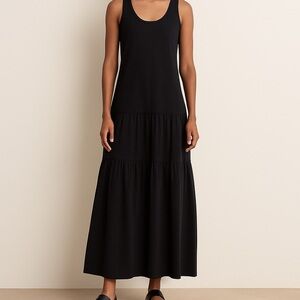 Lilla P S Black Knit Maxi Dress